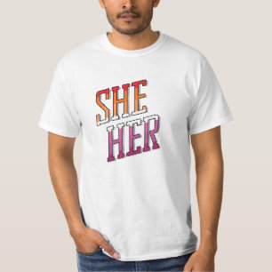 Lesbische Pronomen Sie Ihr T-Shirt