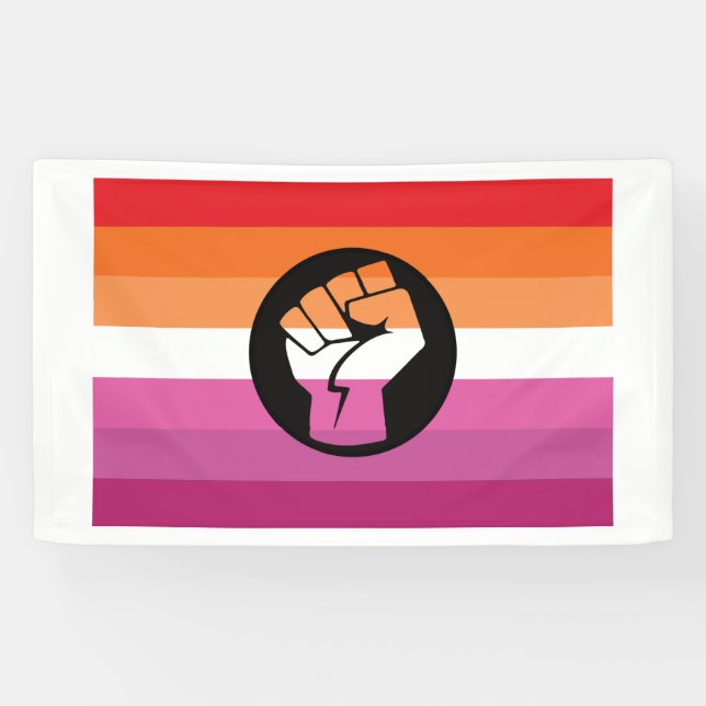 Lesbische Protestflagge Banner (Horizontal)