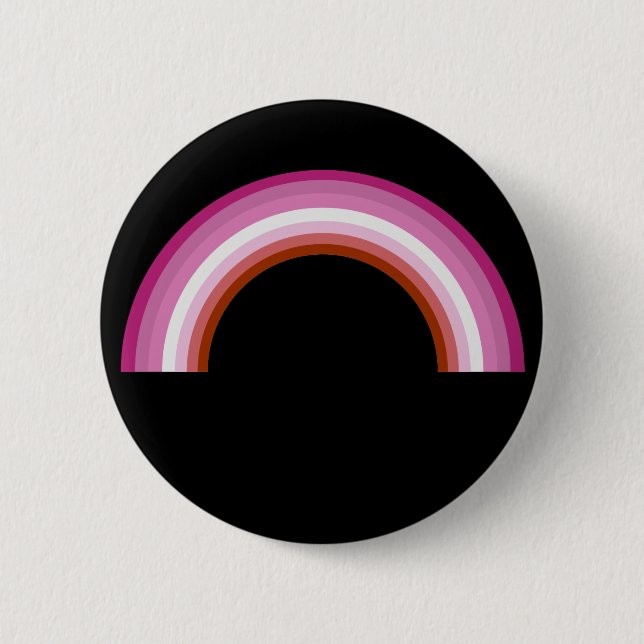 Lesbische Regenbogenflagge Button (Vorderseite)