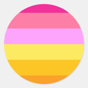 Lesbische Regenbogenflagge (Dämmerung) Runder Aufkleber