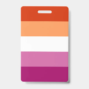 Lesbische Regenbogenflagge LGBTQ Ausweis