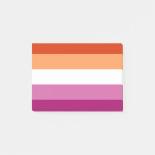 Lesbische Regenbogenflagge LGBTQ Post-it Klebezettel