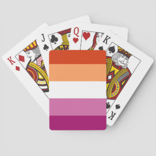 Lesbische Regenbogenflagge LGBTQ Spielkarten