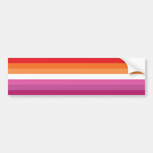 Lesbische Regenbogenflagge (Sonnenuntergang) Autoaufkleber