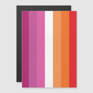Lesbische Regenbogenflagge (Sonnenuntergang) Magneteinladung