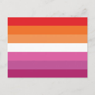 Lesbische Regenbogenflagge (Sonnenuntergang) Postkarte