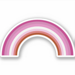 Lesbische Rosa-Regenbogenflagge Aufkleber