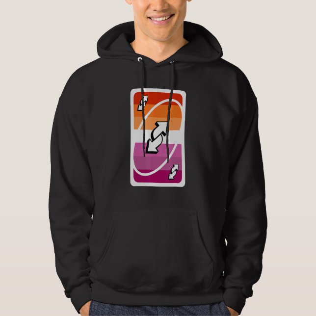 Lesbische Stolperflagge gegenüber Lesbian Hoodie (Vorderseite)