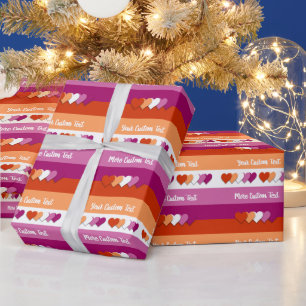 Lesbische Stolperflagge mit Papier für Textverpack Geschenkpapier