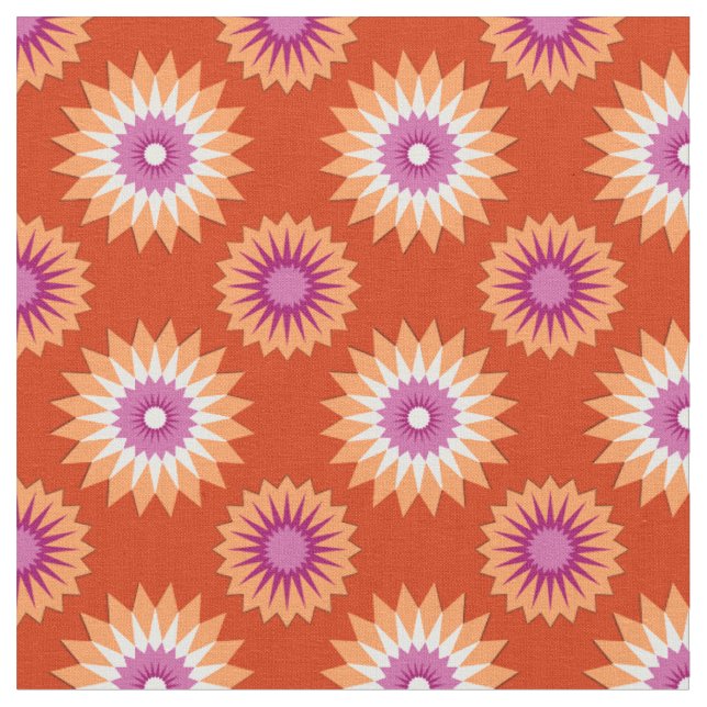 Lesbische Stolzfarben /orange Blume Muster Stoff (Nahaufnahme)