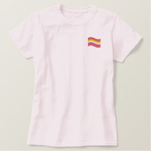Lesbische Stolzflagge besticktes Shirt