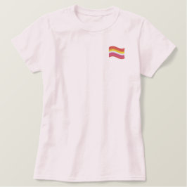 Lesbische Stolzflagge besticktes Shirt