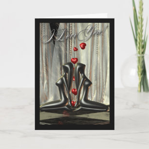 Lesbische Valentinstag-Karten-Kunst-Skulptur Feiertagskarte