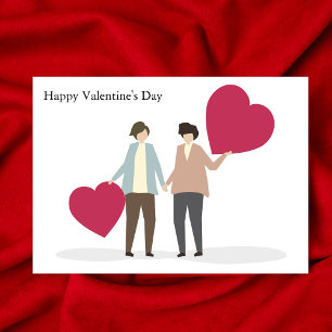 Lesbischer Couple Romantischer Valentinstag Niedli Karte