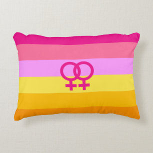 Lesbischer Dawn Pride WLW Dekokissen