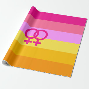 Lesbischer Dawn Pride WLW Geschenkpapier