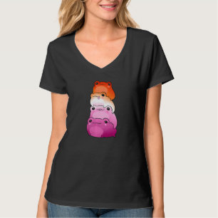 Lesbischer Farbfrosch Fahne Subtle Lgbtq Sapphic P T-Shirt