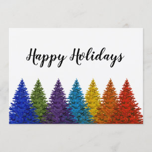 Lesbischer Gay Pride Rainbow Flag Weihnachtsbaum Einladung