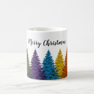 Lesbischer Gay Pride Rainbow Flag Weihnachtsbaum Kaffeetasse