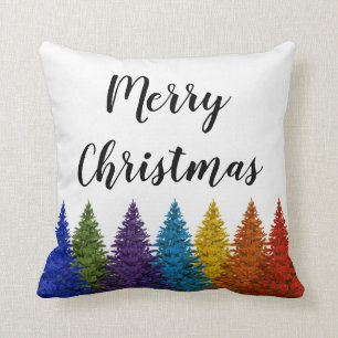 Lesbischer Gay Pride Rainbow Flag Weihnachtsbaum Kissen
