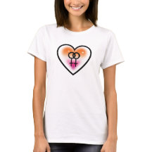 Lesbischer Herz-Pride-T - Shirt