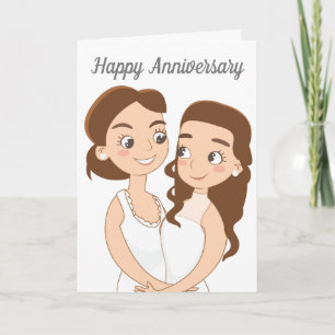 Lesbischer Hochzeitstag Frauen in Liebe Karte