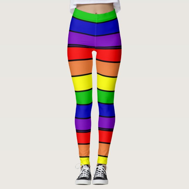 Lesbischer LGBT Pride Rainbow Leggings (Vorderseite)