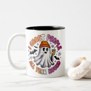 Lesbischer Lustiger Halloween – Ich Spuke Menschen Zweifarbige Tasse