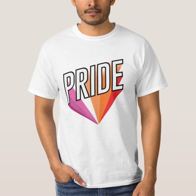 Lesbischer Pride Burst T-Shirt (Vorderseite)