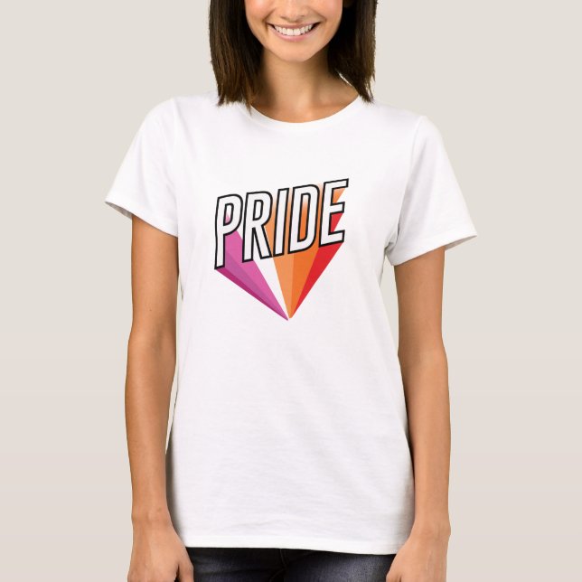 Lesbischer Pride Burst T-Shirt (Vorderseite)