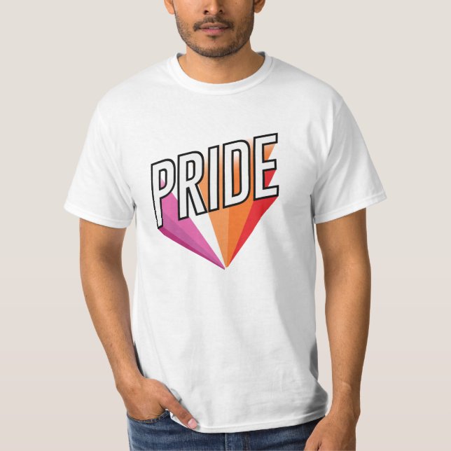 Lesbischer Pride Burst T-Shirt (Vorderseite)