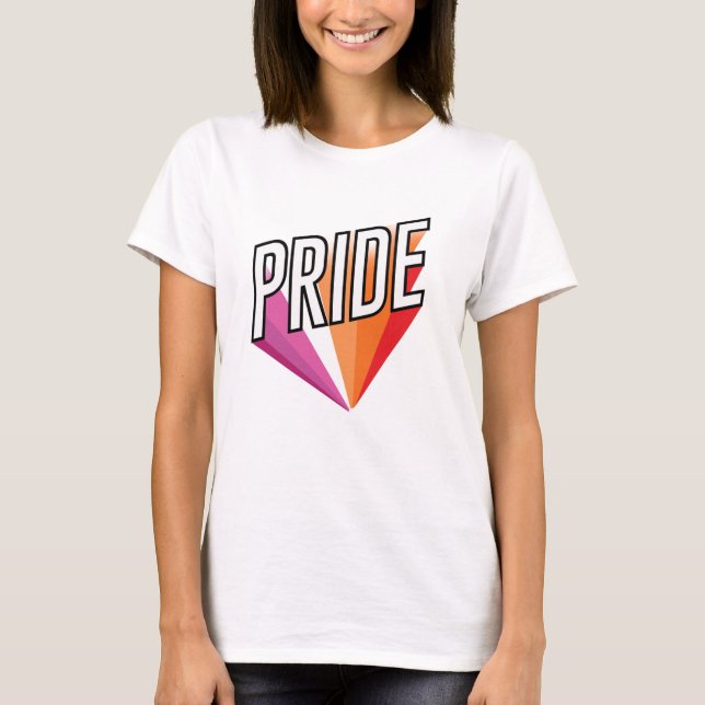 Lesbischer Pride Burst T-Shirt (Vorderseite)
