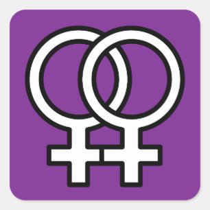 Lesbischer Pride Double Venus Symbol Sticker