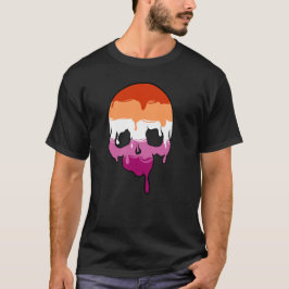 Lesbischer Pride Dripping Skull T-Shirt