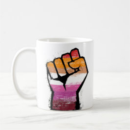 Lesbischer Pride Fist T - Shirt Kaffeetasse