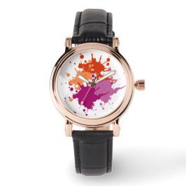 Lesbischer Pride Rose Gold Vintag Armbanduhr