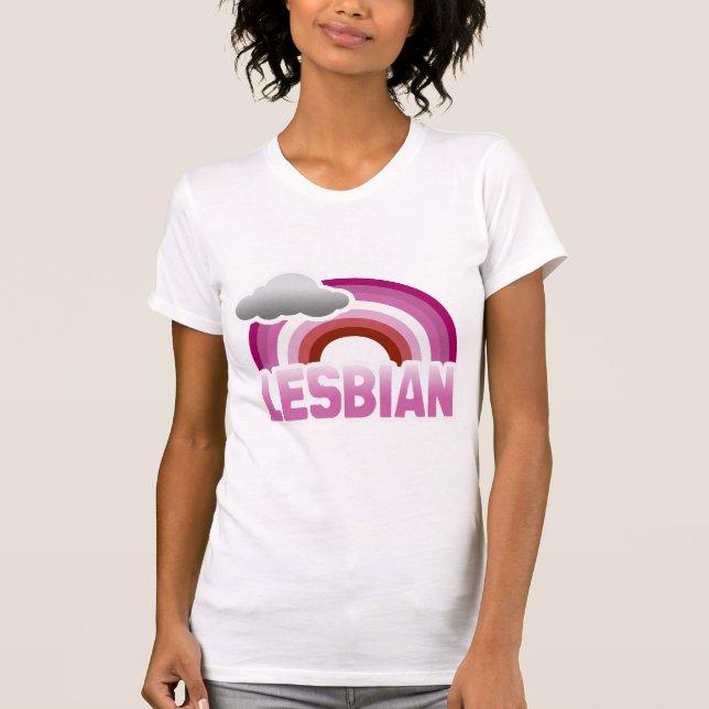 LESBISCHER REGENBOGEN T-Shirt (Vorderseite)