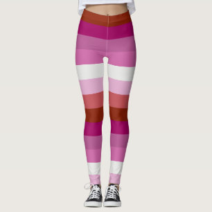 Lesbischer Stolz Flag LGBT Horizontaler Streifen Leggings