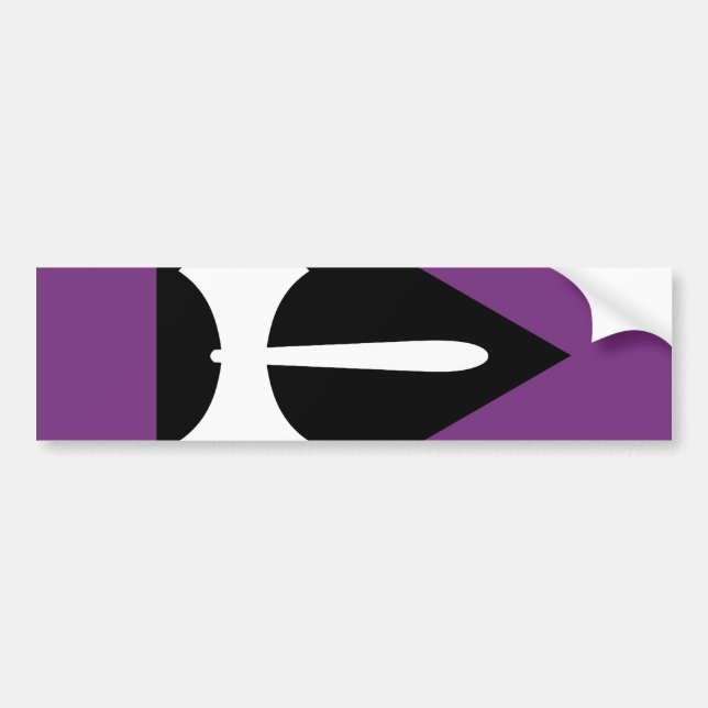 Lesbischer Stolz-Flag Lila Ax Autoaufkleber (Vorne)