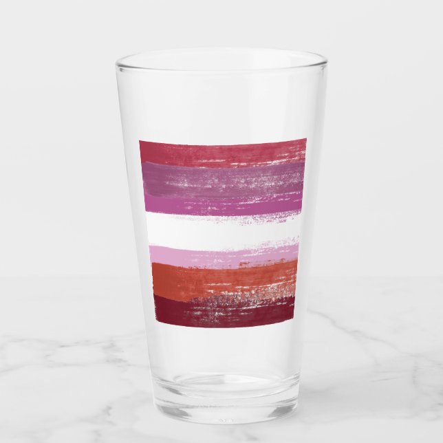 Lesbischer Stolz Glas (Vorderseite)