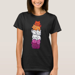 Lesbischer Stolz Katze Lgbt Schwul Flagge Niedlich T-Shirt