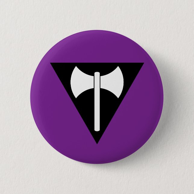 Lesbischer Stolz Labrys Button (Vorderseite)