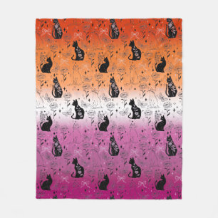 Lesbischer Stolz Schwarze Katze - Mystische Hexere Fleecedecke
