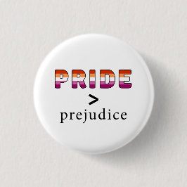 Lesbischer Stolz und Vorurteil Button