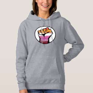 Lesbischer Stolzfaustkreis Hoodie