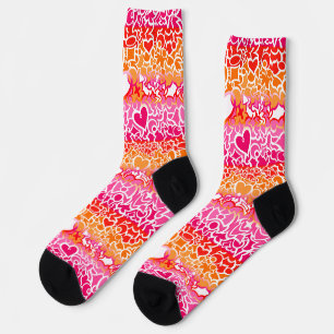 Lesbischer Sunset Pride Squiggle Socken