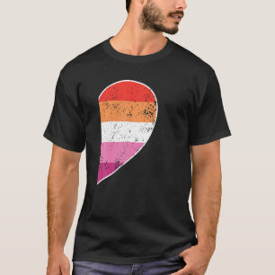 Lesbisches Herz LGBTQ Matching Gay Paare Valentine T-Shirt