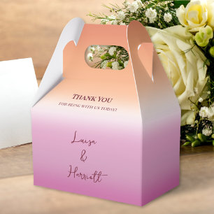 Lesbisches Hochzeits-Pride-Flaggen-Gradient Danke Geschenkschachtel