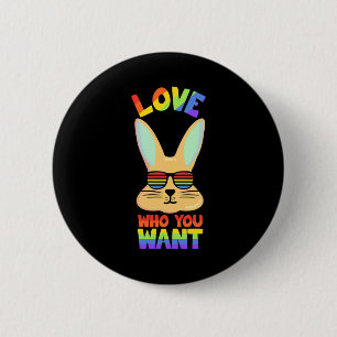 Lesbisches LGBT-Kaninchen Button