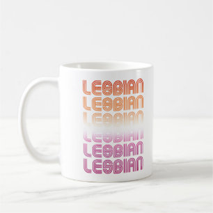 Lesbisches Retro-Musterdesign Kaffeetasse